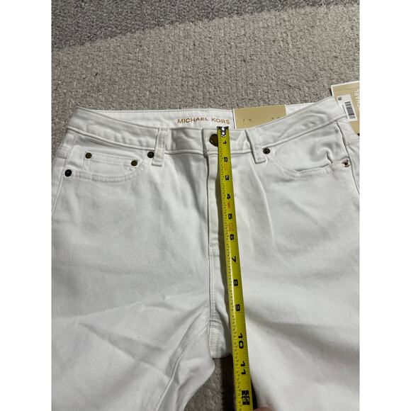 NWT Michael Kors Selma Skinny Jeans Womens Size 6 High Rise White Stretch - Picture 4 of 14